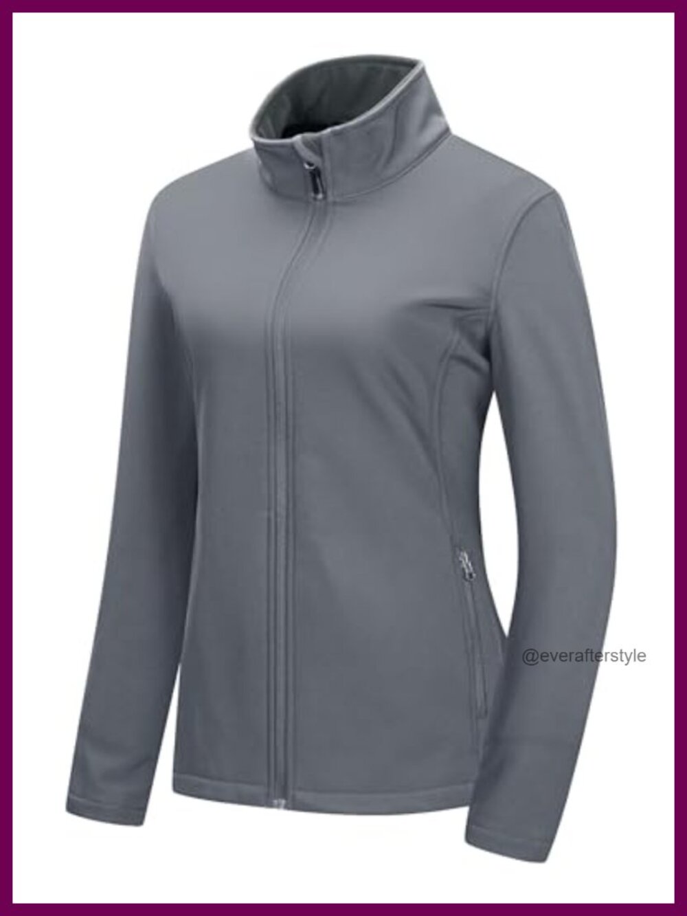 Women's Waterproof Softshell Jacket Lightweight Fleece Lined Coat